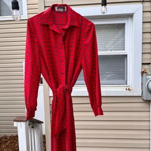 Vintage Silk Dress with Sash